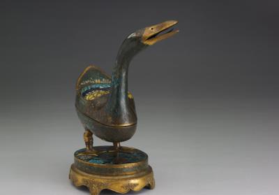 图片[3]-Cloisonne censer in the form of a wild duck, Early 16th century, Ming dynasty-China Archive